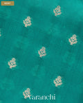 Sea Blue Pure Dupion Silk Saree — Body