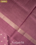 Lavender Pure Dupion Silk Saree — Blouse