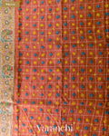 Deep Navy Blue Pure Tussar Silk Handloom Saree — Pallu