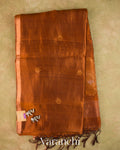 Coffeee Brown Jamdani Pure Mulberry Silk Handloom Saree — Full Saree