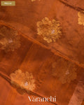 Coffeee Brown Jamdani Pure Mulberry Silk Handloom Saree — Pallu