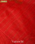 Tomato Red Jamdani Pure Mulberry Silk Handloom Saree — Blouse