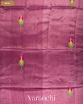 Muted Lavender Jamdani Pure Mulberry Silk Handloom Saree — Body