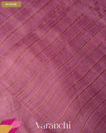 Muted Lavender Jamdani Pure Mulberry Silk Handloom Saree — Blouse