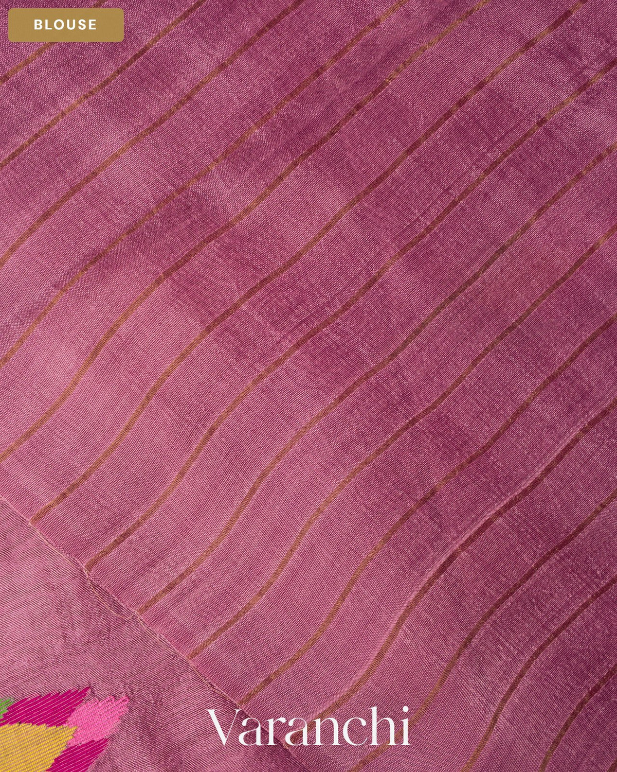 Muted Lavender Jamdani Pure Mulberry Silk Handloom Saree — Blouse