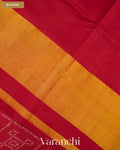 Deep Wine Pure Rajkot Patola Silk Handloom Saree — Blouse
