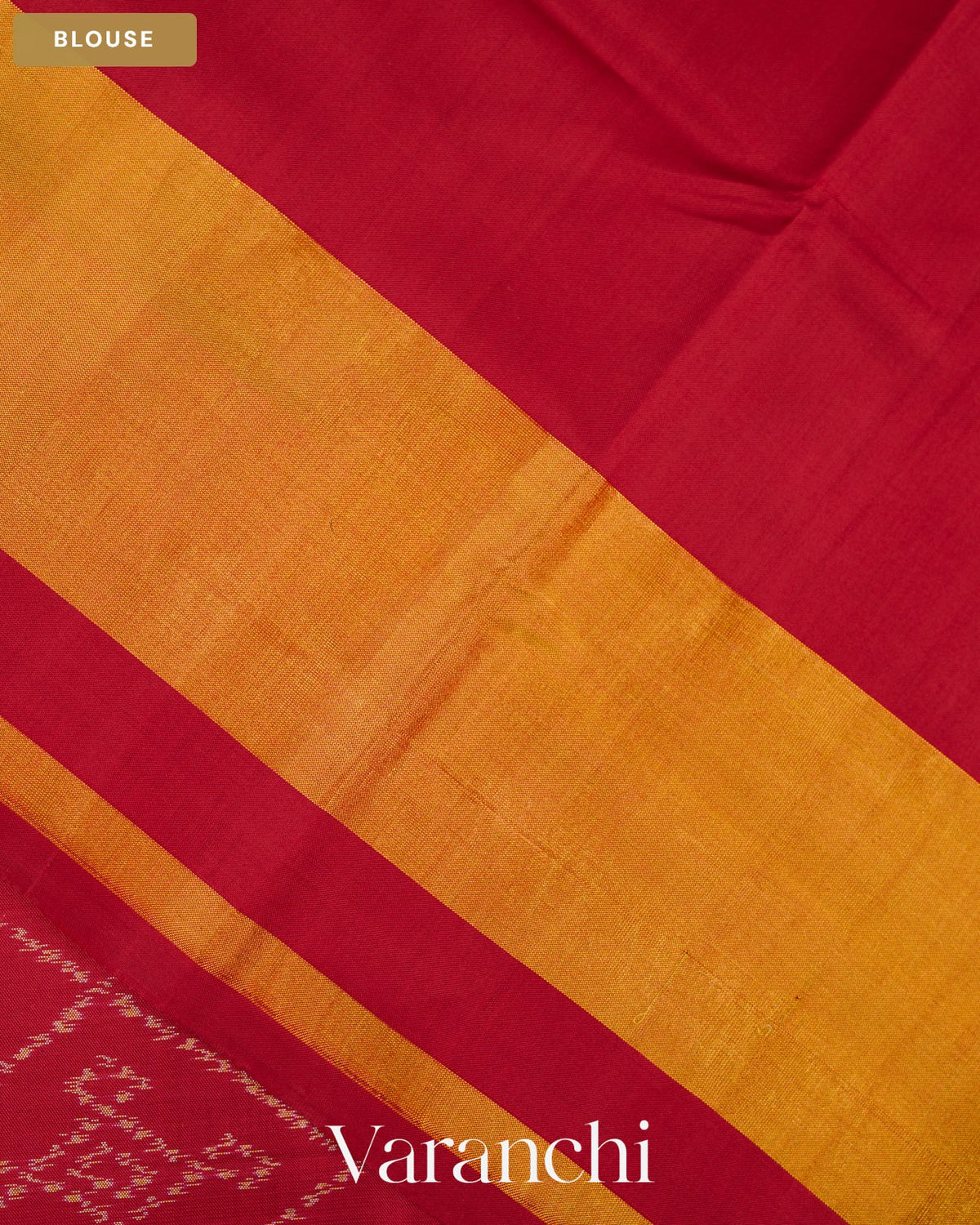 Deep Wine Pure Rajkot Patola Silk Handloom Saree — Blouse