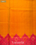 Mustard Yellow Pure Rajkot Patola Silk Handloom Saree — Body