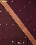 Burgundy Sequin Jamdani Paithani Pallu Pure Muslin Silk Handloom Saree — Border
