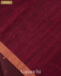 Burgundy Sequin Jamdani Paithani Pallu Pure Muslin Silk Handloom Saree — Blouse