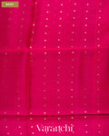 Rani Pink Sequin with Jamdani Paithani Pallu Pure Muslin Silk Handloom Saree — Body