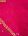 Rani Pink Sequin with Jamdani Paithani Pallu Pure Muslin Silk Handloom Saree — Blouse