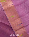 Lavender Jamdani Paithani Pallu Pure Muslin Silk Handloom Saree — Border
