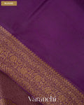 Purple Brocade Pure Tissue Kora Silk Saree — Blouse