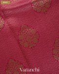 Rani Pink Brocade Pure Kora Silk Saree — Body