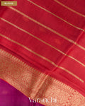 Wine Pure Kora Silk Handloom Saree — Blouse