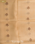 Ivory Pure Kora Silk Handloom Saree — Body