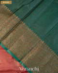 Onion Pink Pure Tussar Silk Saree — Blouse