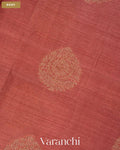 Onion Pink Pure Tussar Silk Saree — Body