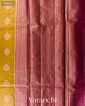 Olive Yellow Pure Tussar Silk Saree — Pallu