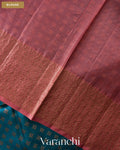 Turquoise Blue Pure Tussar Silk Saree — Blouse
