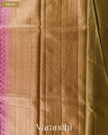 Onion Pink Pure Tussar Silk Saree — Pallu