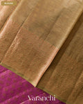Onion Pink Pure Tussar Silk Saree — Blouse