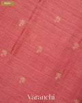 Onion Pink Pure Tussar Silk Saree — Body