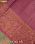 Earthy Grey Pure Tussar Silk Saree — Blouse