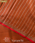 Rust Orange Pure Chanderi Silk Cotton Handloom Saree — Blouse