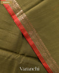 Sage Green Pure Chanderi Silk Cotton Handloom Saree — Border