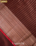 Rust Maroon Pure Chanderi Silk Cotton Handloom Saree — Blouse