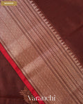 Rust Maroon Pure Chanderi Silk Cotton Handloom Saree — Border