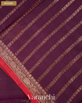 Wine Purple Pure Chanderi Silk Cotton Handloom Saree — Blouse