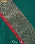 Turquoise Blue Pure Chanderi Silk Cotton Handloom Saree — Border