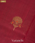 Maroon Pure Chanderi Silk Cotton Handloom Saree — Body