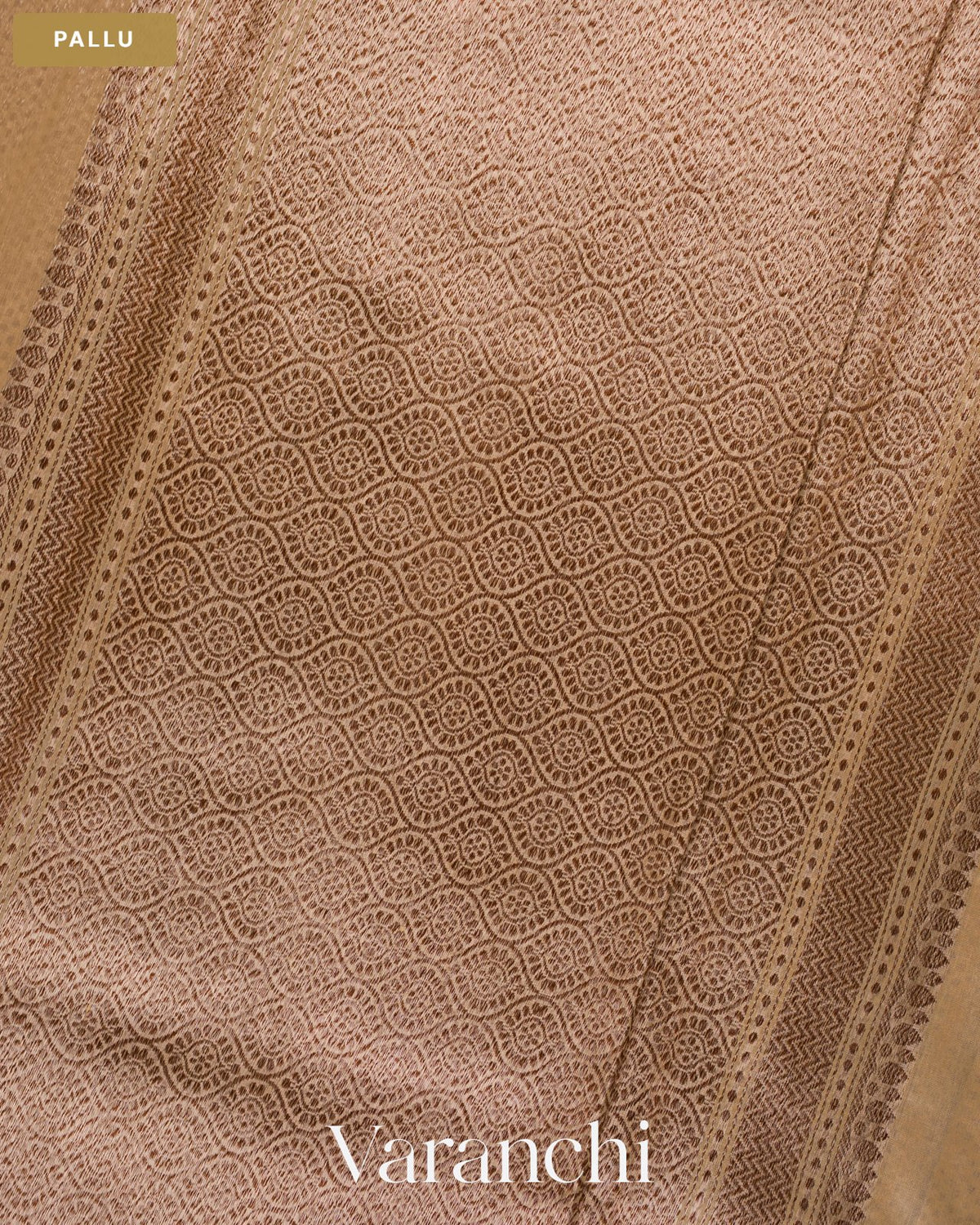 Pale Yellow Pure Chanderi Silk Cotton Handloom Saree — Pallu