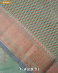 Sage Green Pure Chanderi Silk Cotton Handloom Saree — Blouse