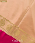Rani Pink Pure Mysore Crepe Silk Saree — Blouse