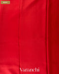 Vermilion Red Pure Mysore Crepe Silk Saree — Body