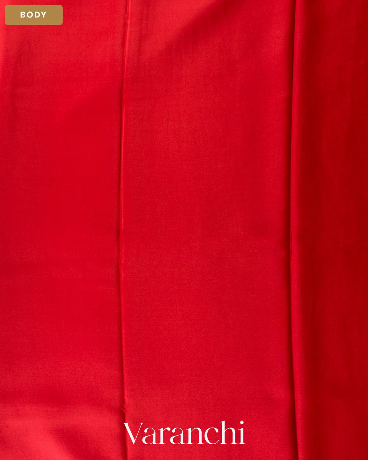 Vermilion Red Pure Mysore Crepe Silk Saree — Body