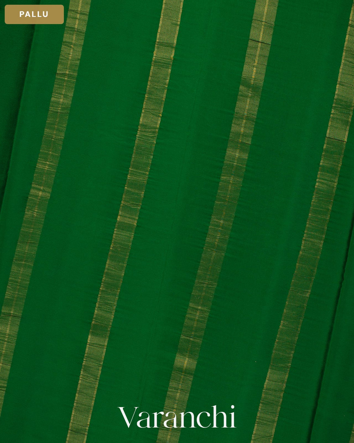 Rose Pink Striped Pure Mysore Crepe Silk Saree — Pallu