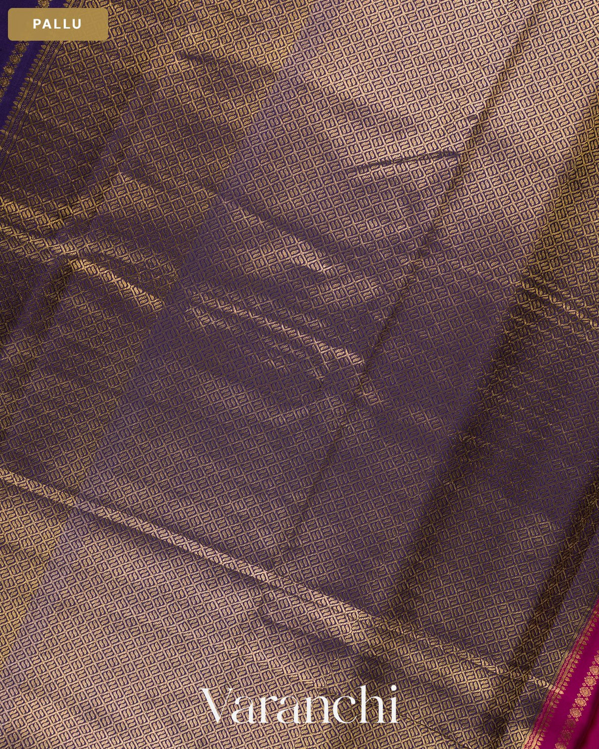 Rani Pink Striped Pure Mysore Crepe Silk Saree — Pallu