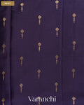 Navy Blue Pure Mysore Crepe Silk Saree — Body