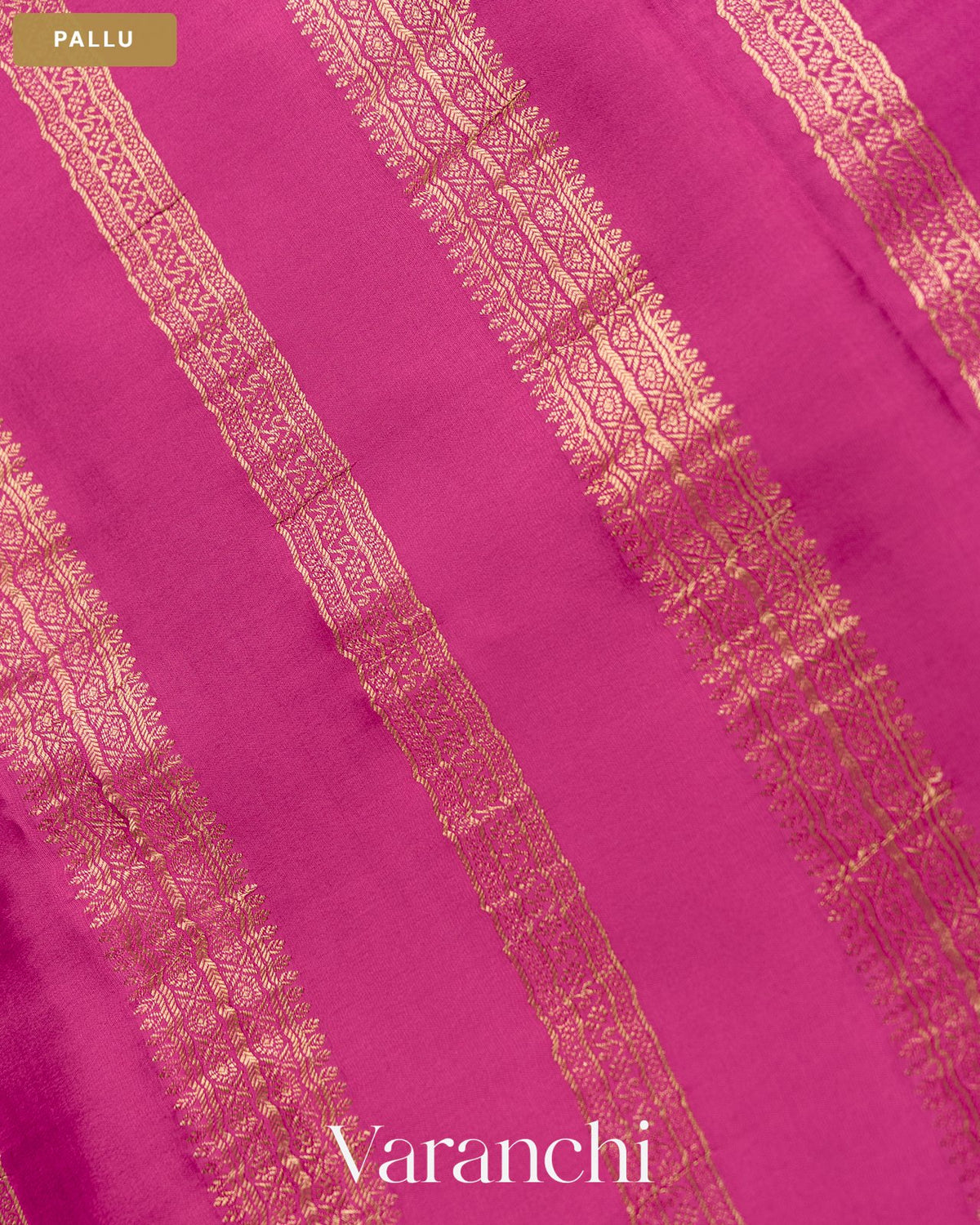 Navy Blue Pure Mysore Crepe Silk Saree — Pallu