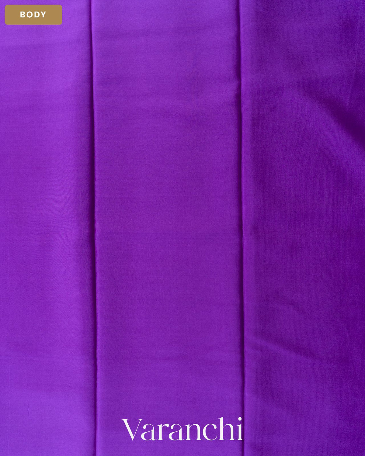 Violet Purple Pure Mysore Crepe Silk Saree — Body