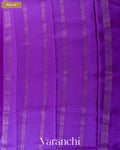 Violet Purple Pure Mysore Crepe Silk Saree — Pallu