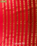 Crimson Red Pure Mysore Crepe Silk Saree — Pallu