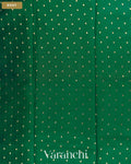 Bottle Green Pure Mysore Crepe Silk Saree — Body