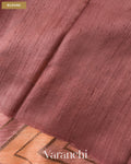Peach Tricolour Rangkaat Pure Raw Silk Handloom Saree — Blouse